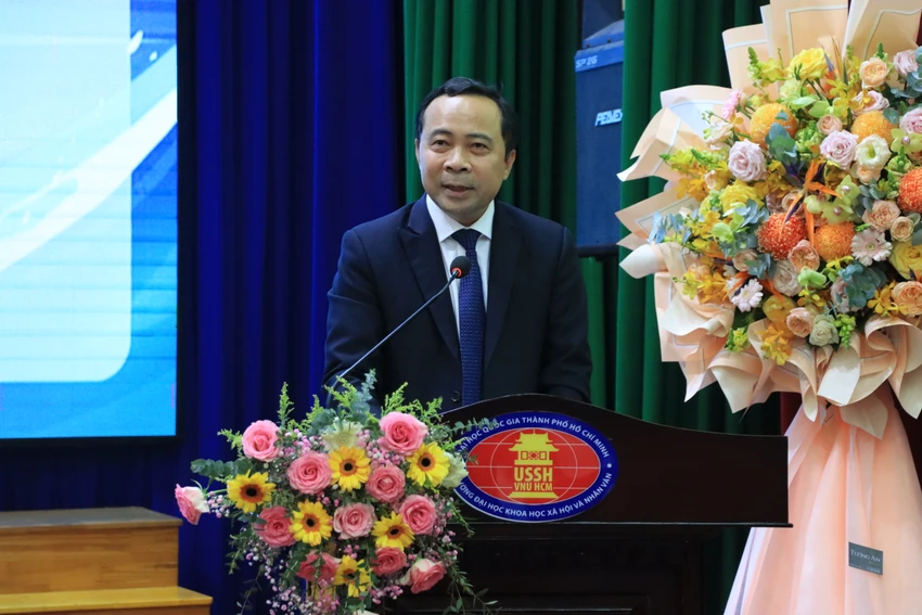 PGS.TS Vũ Hải Quân, Giám đốc ĐH Quốc gia TP.HCM chia sẻ. Ảnh: H.N PGS.TS Vũ Hải Quân, Giám đốc ĐH Quốc gia TP.HCM chia sẻ. Ảnh: H.N
