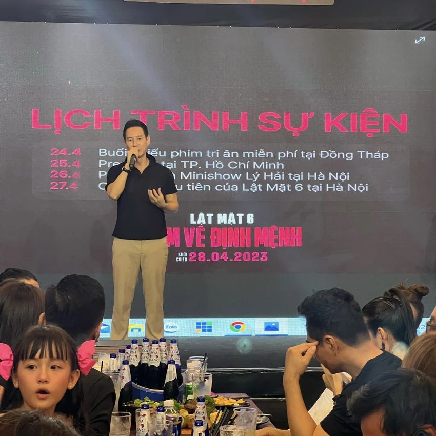 Lý Hải công bố lịch trình sự kiện của Lật mặt 6. Ảnh: H.N Lý Hải công bố lịch trình sự kiện của Lật mặt 6. Ảnh: H.N