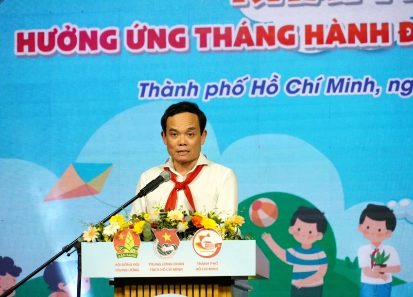 Ông Trần Lưu Quang, Phó Thủ tướng Chính phủ phát biểu tại buổi lễ. Ảnh: THIỆN HỢP