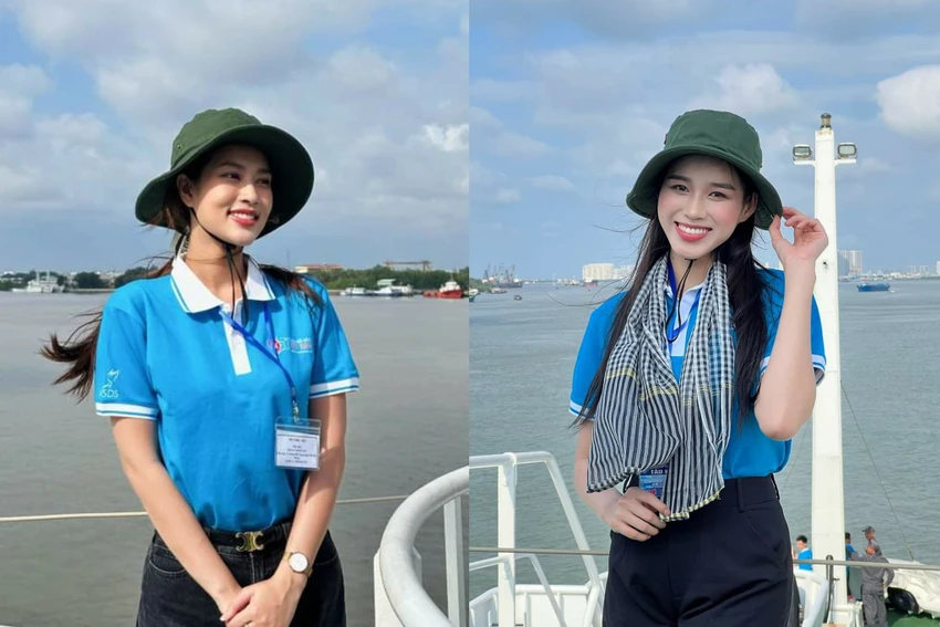 Thiên Ân, Đỗ Thị Hà và các bạn sinh viên bày tỏ niềm vinh dự khi được đến thăm các cán bộ, chiến sĩ và nhân dân huyện đảo Trường Sa (tỉnh Khánh Hòa). Ảnh: NVCC Thiên Ân, Đỗ Thị Hà và các bạn sinh viên bày tỏ niềm vinh dự khi được đến thăm các cán bộ, chiến sĩ và nhân dân huyện đảo Trường Sa (tỉnh Khánh Hòa). Ảnh: NVCC