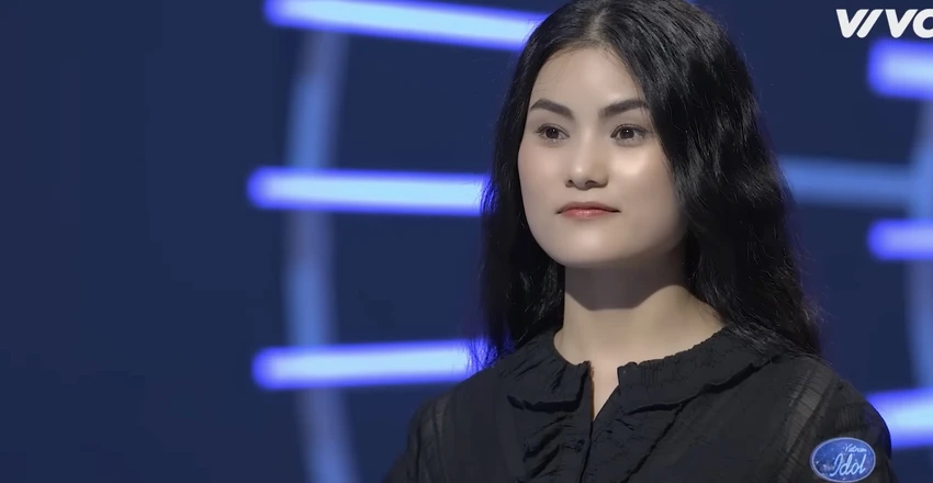 Thí sinh Hà Uyển Linh trong chương trình. Ảnh: Vietnam Idol Thí sinh Hà Uyển Linh trong chương trình. Ảnh: Vietnam Idol