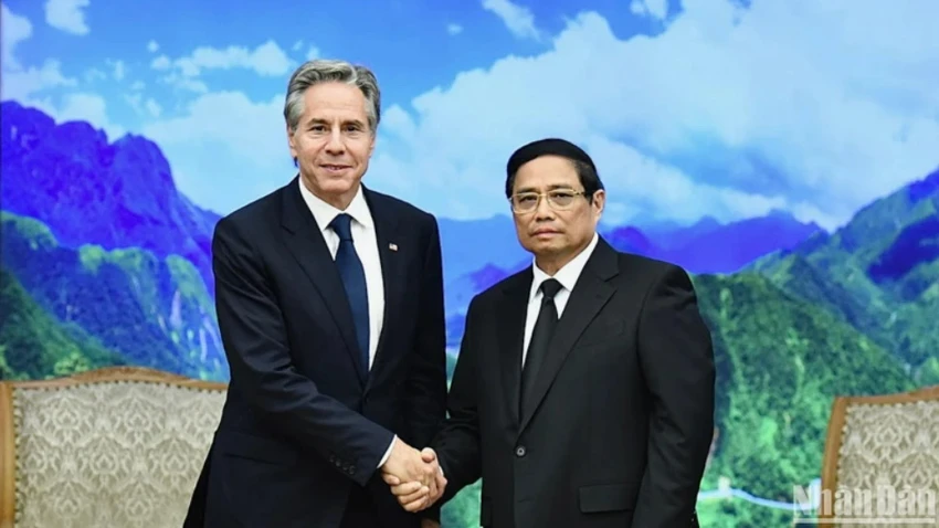 Thủ tướng Chính phủ Phạm Minh Chính tiếp Ngoại trưởng Mỹ Antony Blinken