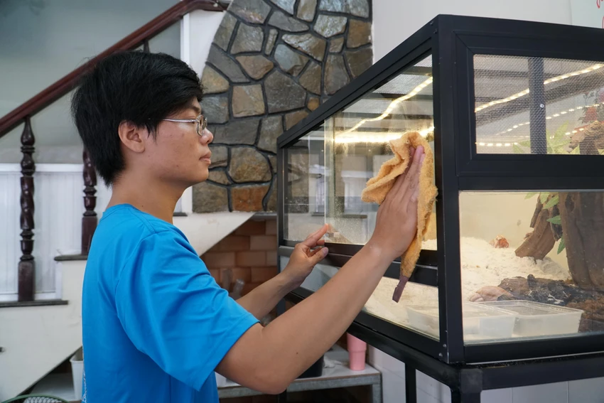 Thú vui lạ của bạn trẻ Sài Gòn, nuôi cua làm thú cưng trong nhà ảnh 6 Thú vui lạ của bạn trẻ Sài Gòn, nuôi cua làm thú cưng trong nhà ảnh 6
