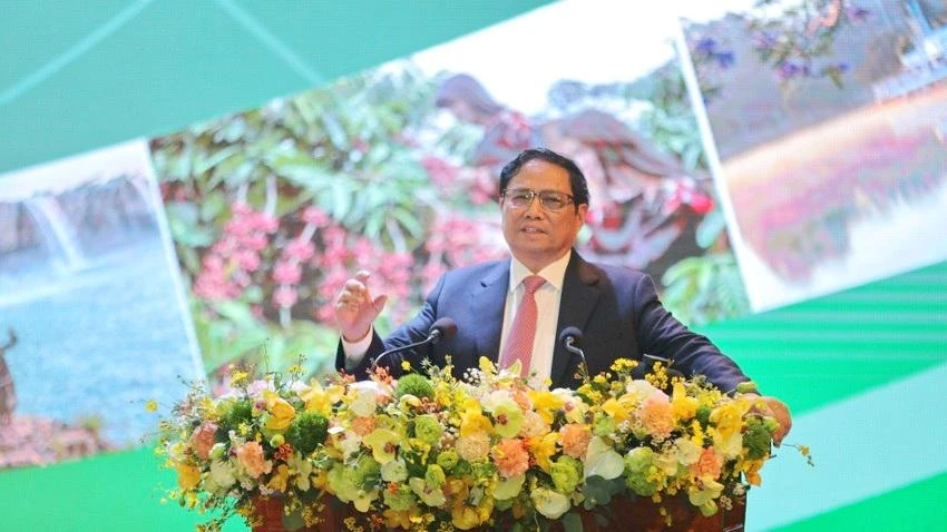 Thủ tướng Phạm Minh Chính kết luận hội nghị. Ảnh: VTT Thủ tướng Phạm Minh Chính kết luận hội nghị. Ảnh: VTT