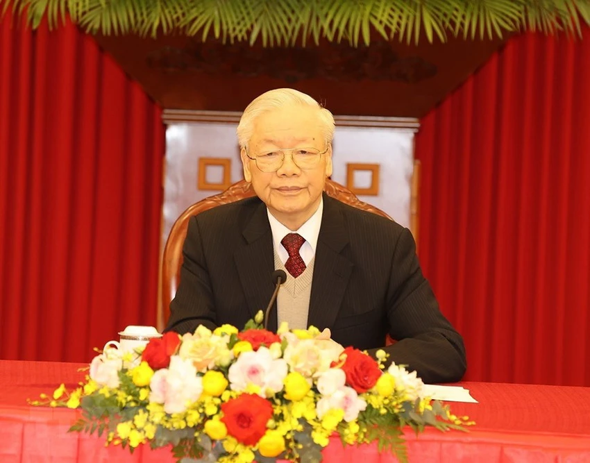 Tổng bí thư Nguyễn Phú Trọng trong cuộc điện đàm cấp cao với Tổng thống Mỹ Joe Biden tối 29-3. Ảnh: TTXVN Tổng bí thư Nguyễn Phú Trọng trong cuộc điện đàm cấp cao với Tổng thống Mỹ Joe Biden tối 29-3. Ảnh: TTXVN