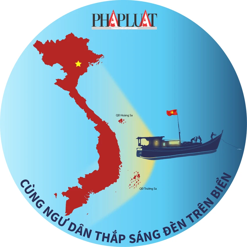 Chương trình "Cùng ngư dân Thắp sáng đèn trên biển" do Báo Pháp Luật TP.HCM tổ chức. Chương trình "Cùng ngư dân Thắp sáng đèn trên biển" do Báo Pháp Luật TP.HCM tổ chức.