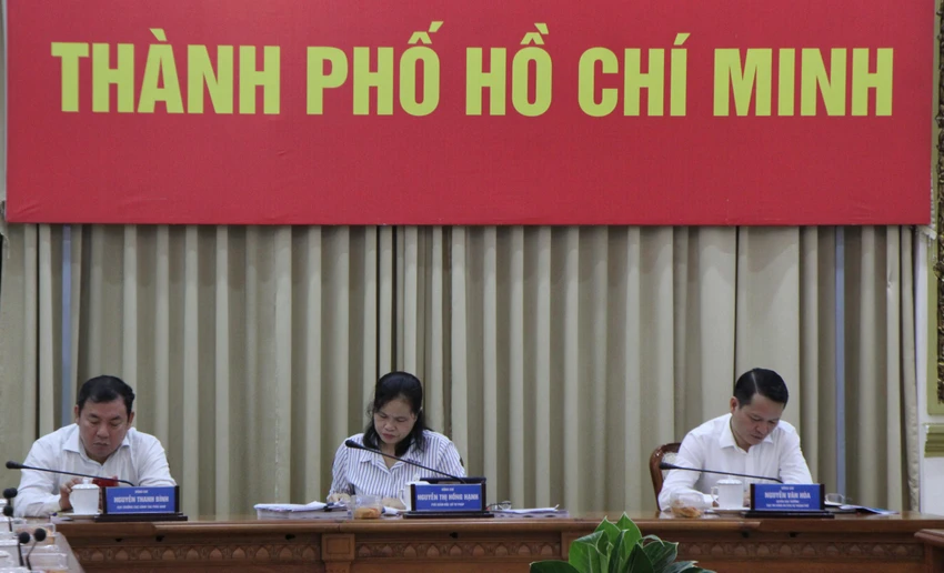 Các đại biểu tham dự hội nghị tại điểm cầu TP.HCM. Ảnh: DƯƠNG HOÀNG Các đại biểu tham dự hội nghị tại điểm cầu TP.HCM. Ảnh: DƯƠNG HOÀNG