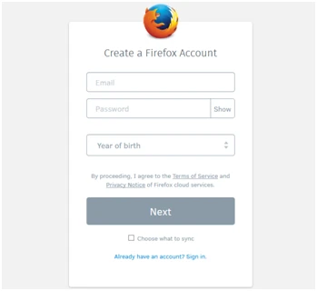 Thiết lập và sử dụng tài khoản Firefox ảnh 2 Thiết lập và sử dụng tài khoản Firefox ảnh 2