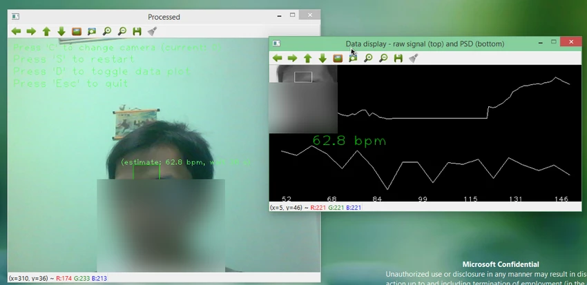 Đo nhịp tim bằng webcam và trán của bạn ảnh 2 Đo nhịp tim bằng webcam và trán của bạn ảnh 2