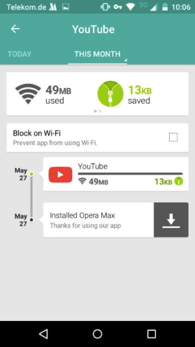 Tiết kiệm tối đa chi phí 3G với Opera Max ảnh 2 Tiết kiệm tối đa chi phí 3G với Opera Max ảnh 2