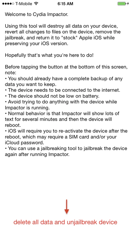 Unjailbreak mà không cần Restore ảnh 3