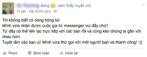 Cộng đồng hứng khởi với tính năng gọi điện trên Facebook ảnh 3 Cộng đồng hứng khởi với tính năng gọi điện trên Facebook ảnh 3