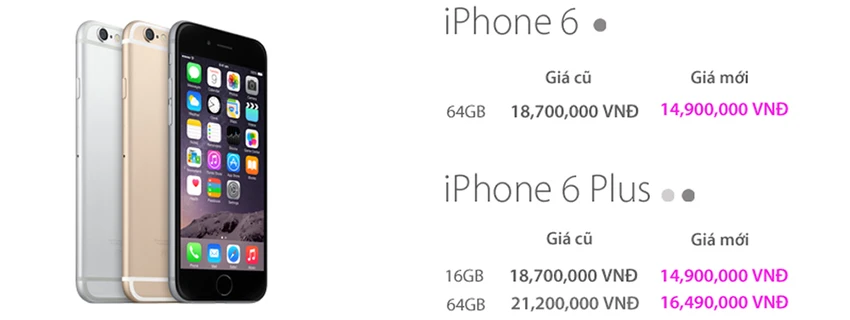 iPhone 6 64GB giảm giá chỉ còn 14,9 triệu đồng ảnh 1 iPhone 6 64GB giảm giá chỉ còn 14,9 triệu đồng ảnh 1