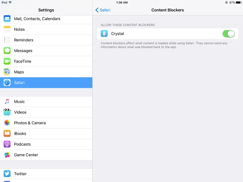 Kích hoạt tính năng chặn quảng cáo trên iOS 9 ảnh 2