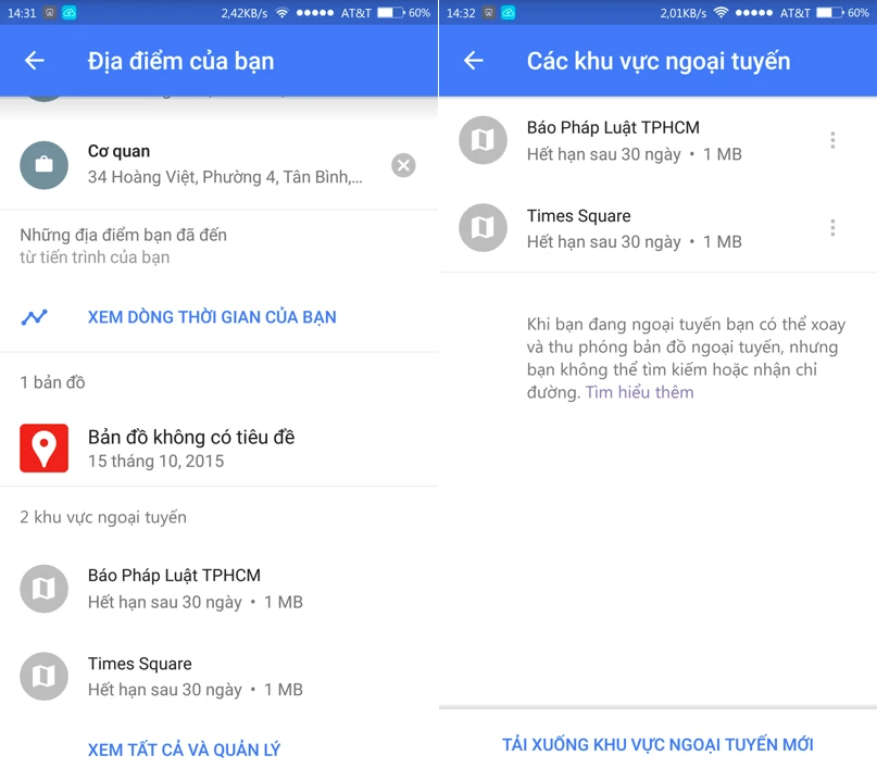 Dùng Google Maps khi không có kết nối mạng ảnh 2