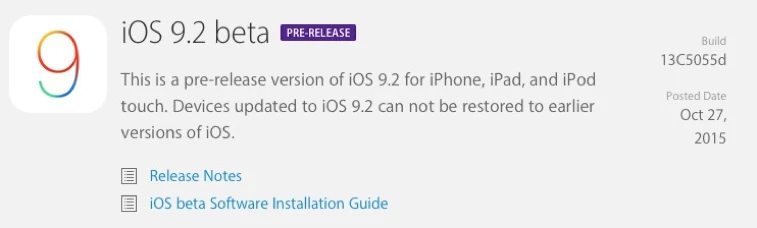 Apple phát hành iOS 9.2 với nhiều bản vá lỗi ảnh 1 Apple phát hành iOS 9.2 với nhiều bản vá lỗi ảnh 1