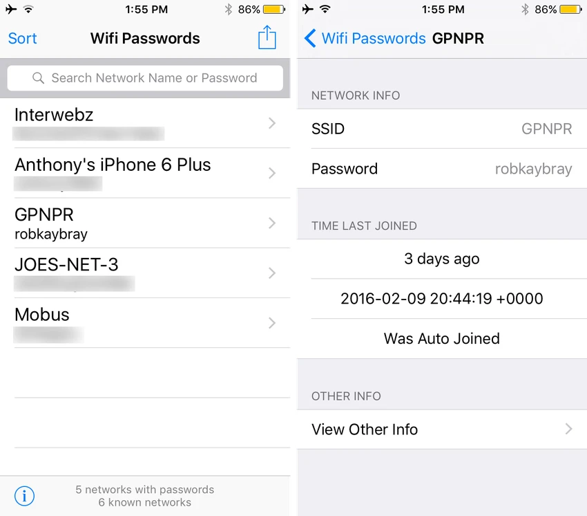 Xem lại mật khẩu Wi-Fi đã lưu trên iPhone ảnh 2 Xem lại mật khẩu Wi-Fi đã lưu trên iPhone ảnh 2