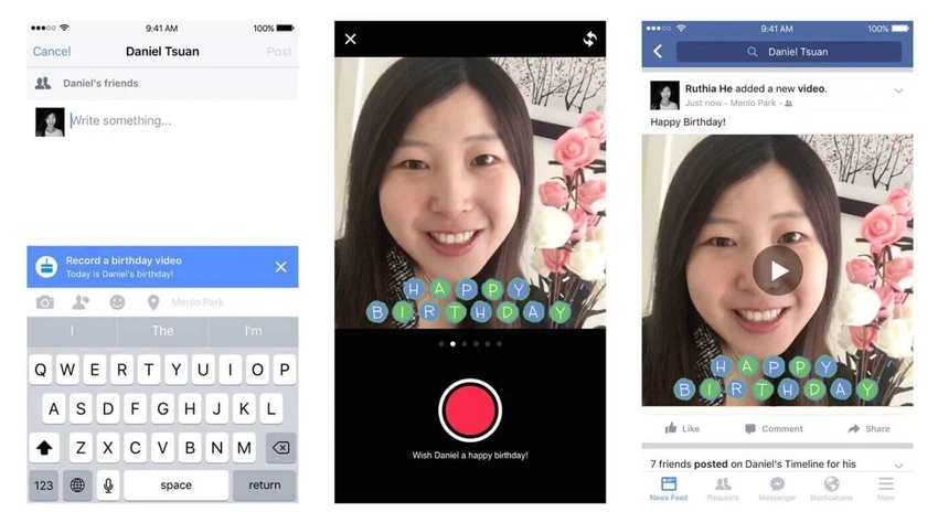 Facebook ra mắt tính năng chúc mừng sinh nhật bằng video ảnh 1 Facebook ra mắt tính năng chúc mừng sinh nhật bằng video ảnh 1