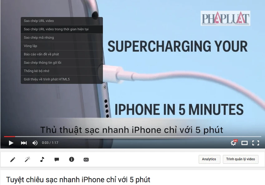 Bốn tính năng bí mật của YouTube có thể bạn chưa biết? ảnh 5 Bốn tính năng bí mật của YouTube có thể bạn chưa biết? ảnh 5