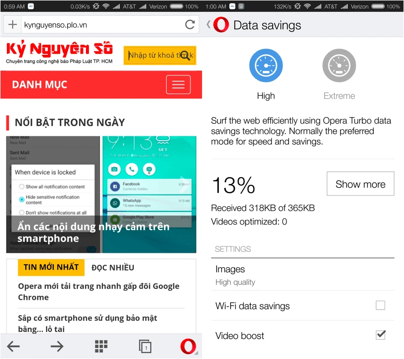Opera tải trang nhanh hơn 45% so với Google Chrome ảnh 3 opera-cho-phep-tai-trang-nhanh-hon-cac-trinh-duyet-khac