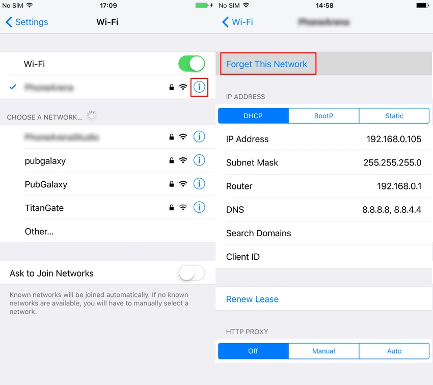 Sửa lỗi không thể kết nối Wi-Fi trên Android và iOS ảnh 2 forget-this-network