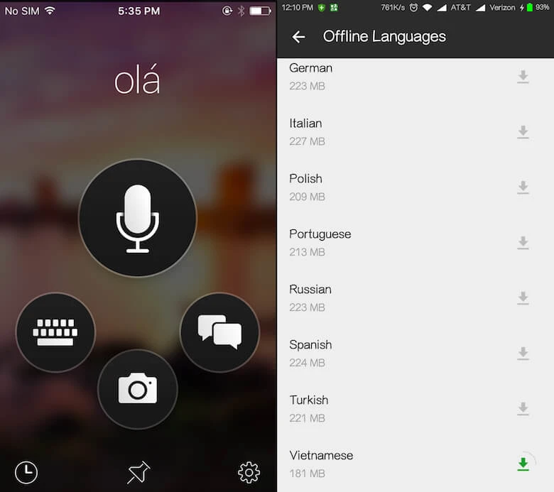 Dịch văn bản trên iPhone ngay cả khi không có Internet ảnh 1 Dịch văn bản trên iPhone ngay cả khi không có Internet ảnh 1