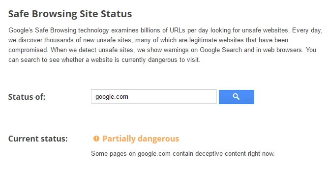 Google.com bị cảnh báo là trang web nguy hiểm ảnh 1