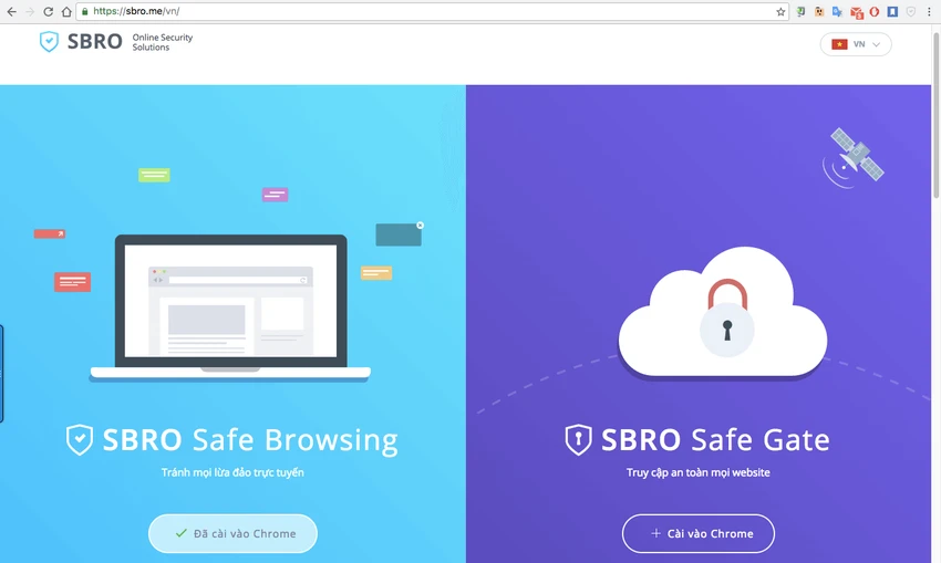 Cài đặt tiện ích SBRO Safe Browsing cho Chrome