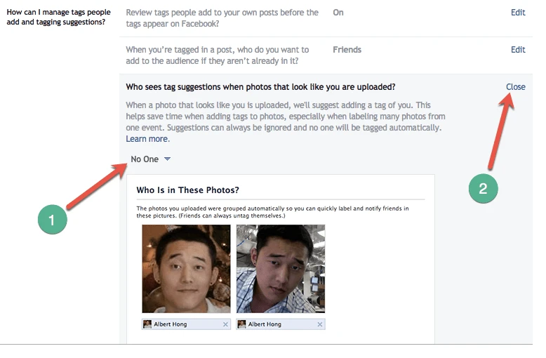 tag facebook