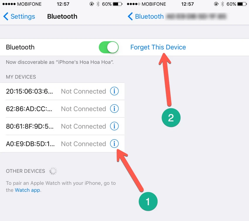 Sửa lỗi không thể kết nối Wi-Fi và Bluetooth trên iPhone ảnh 1 Bluetooth