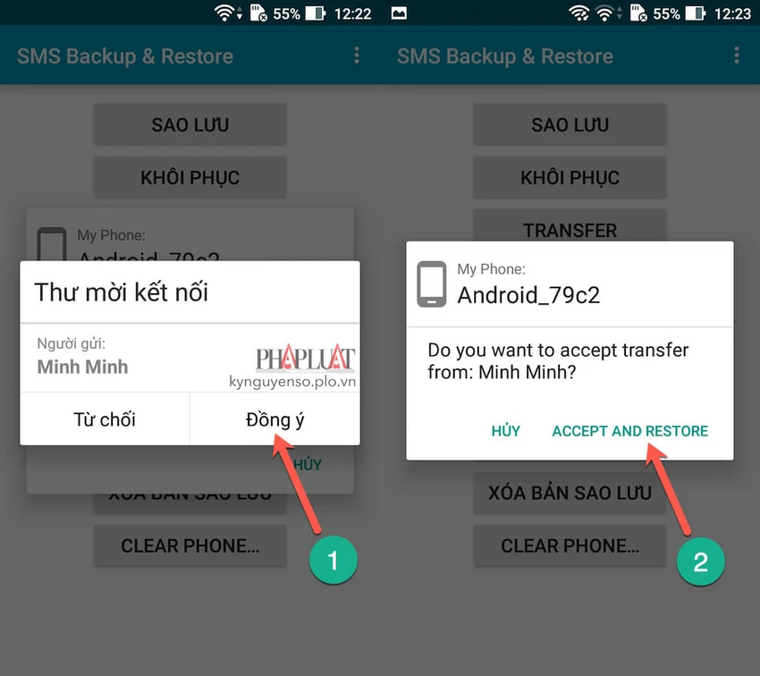 Cách sao lưu và phục hồi tin nhắn, nhật ký cuộc gọi ảnh 3 sms backup & restore
