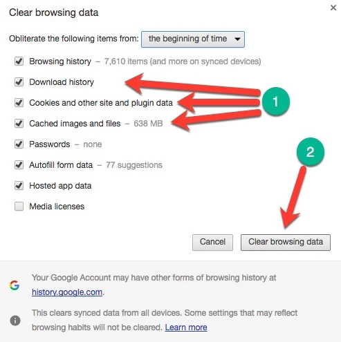 clear history