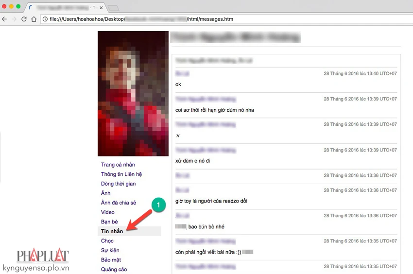khôi phục tin nhắn facebook