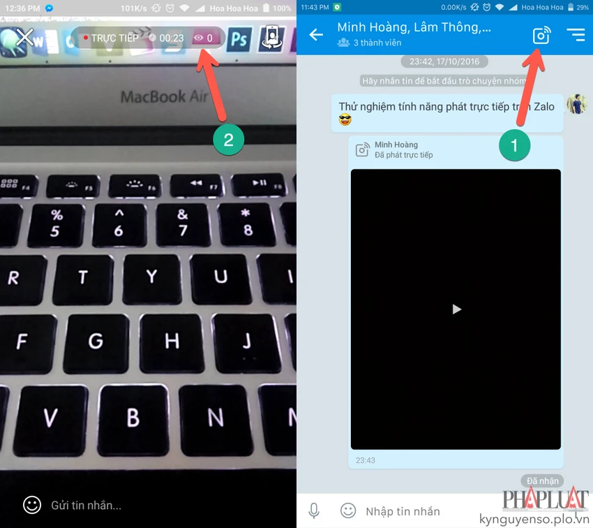Cách gọi và phát video trực tiếp trên Zalo ảnh 4 live video zalo