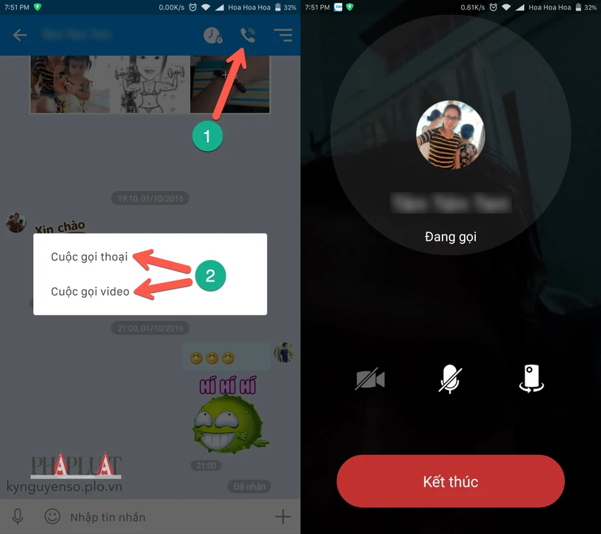 Cách gọi và phát video trực tiếp trên Zalo ảnh 3 gọi video trên zalo