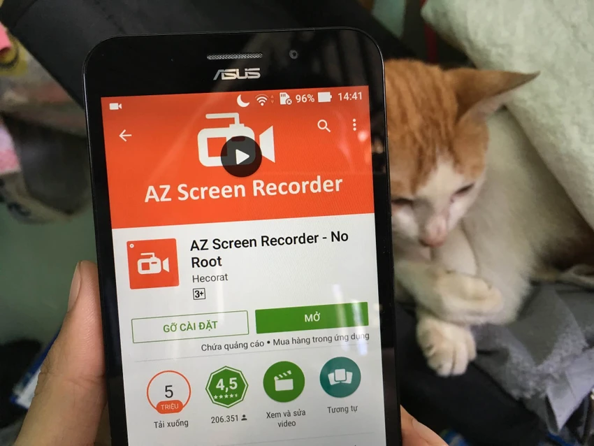 3 ứng dụng quay màn hình trên Android ảnh 1 az screen recorder