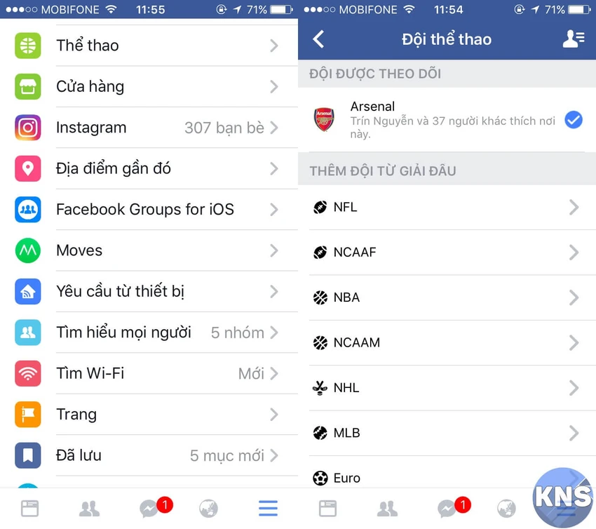 facebook sports