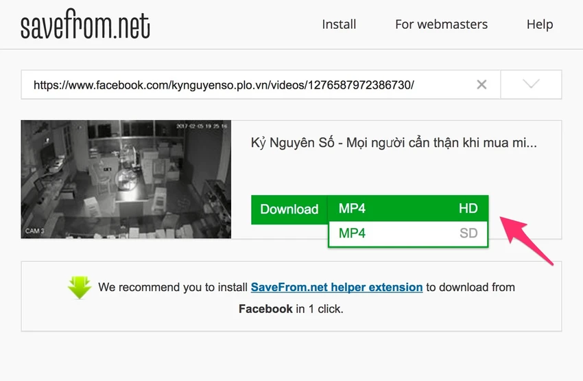 2 mẹo tải nhanh video trên Facebook ảnh 5 2 mẹo tải nhanh video trên Facebook ảnh 5