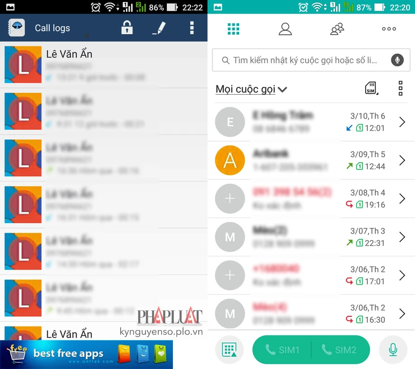 Cách ẩn cuộc gọi và tin nhắn quan trọng trên Android