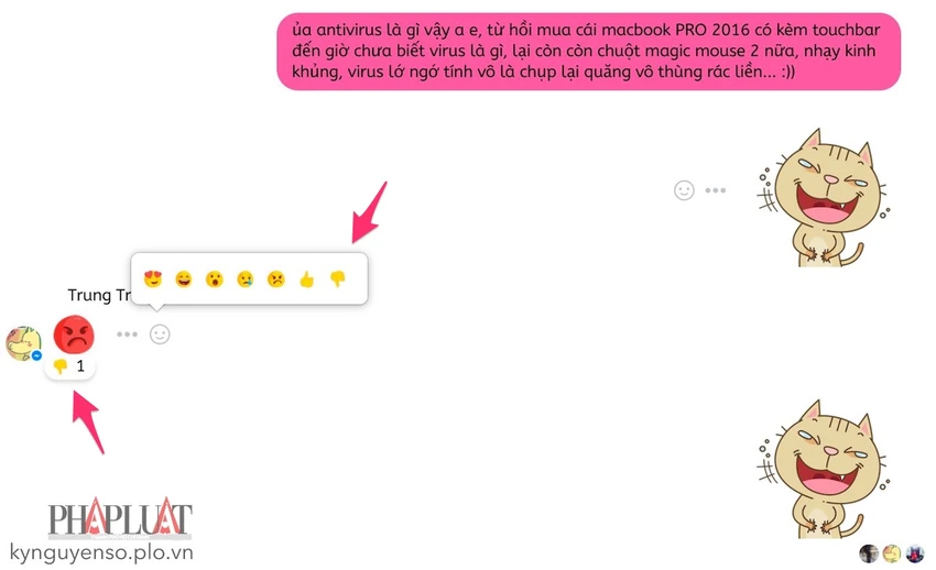 Mẹo bổ sung thêm nút Dislike cho Facebook Messenger ảnh 5 Cách thêm nút Dislike cho Facebook Messenger