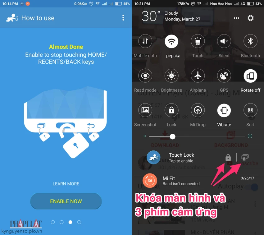 Mẹo vô hiệu hóa màn hình cảm ứng trên smartphone