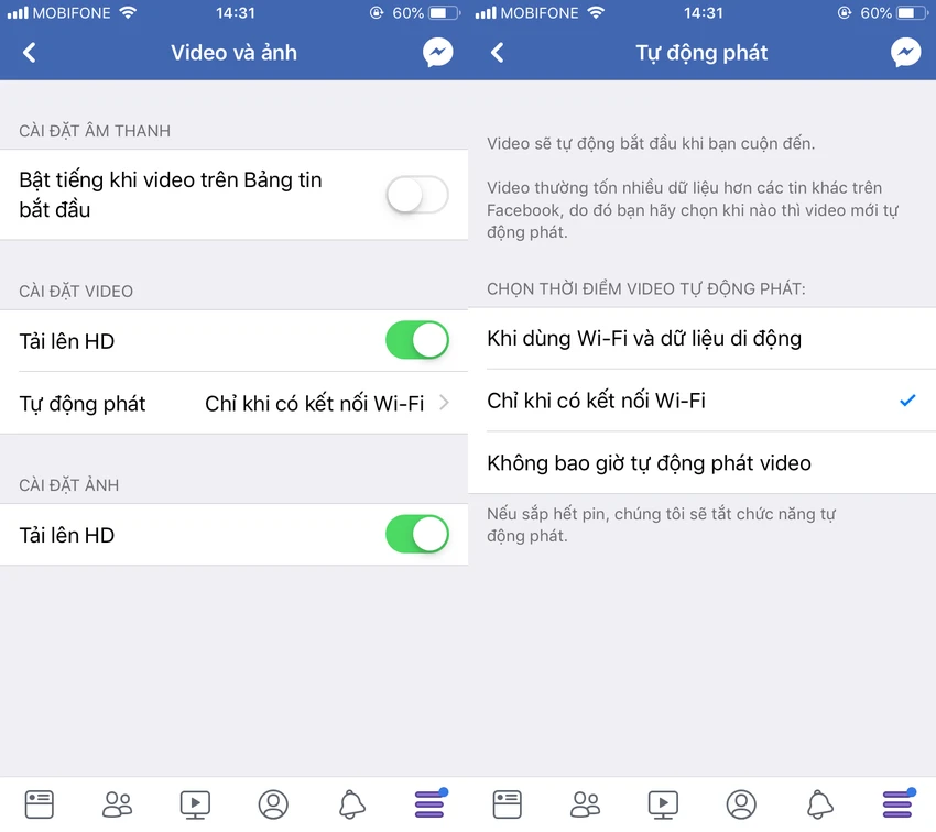 Cách tắt tính năng tự động phát video phiền phức