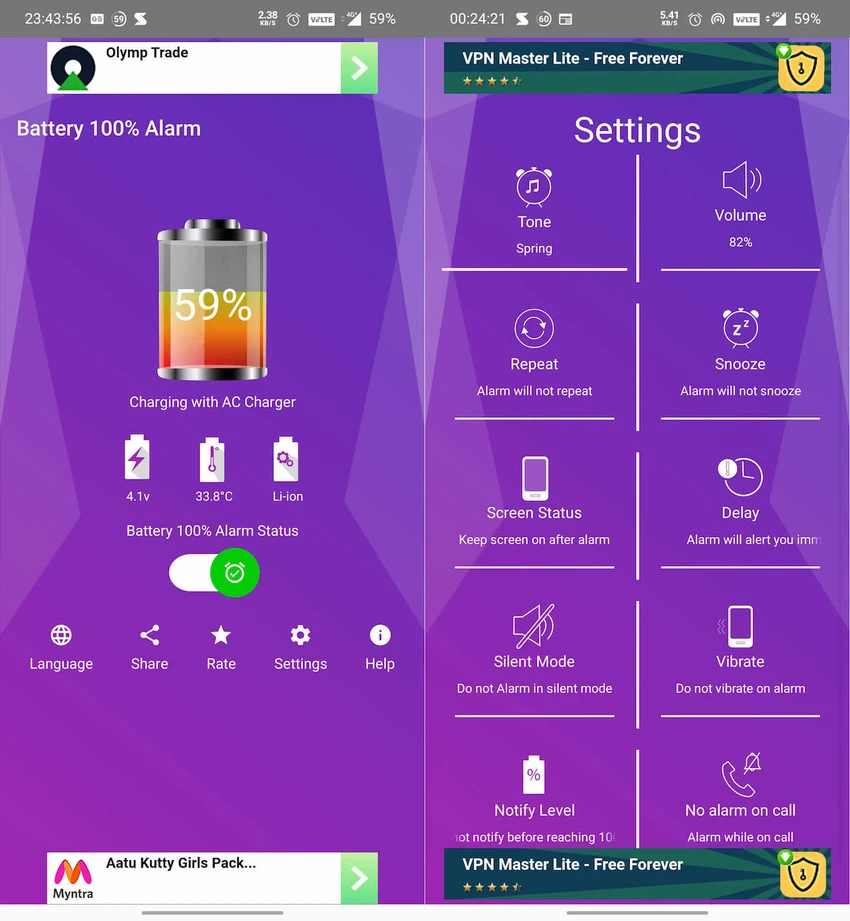 Battery-100%-Alarm