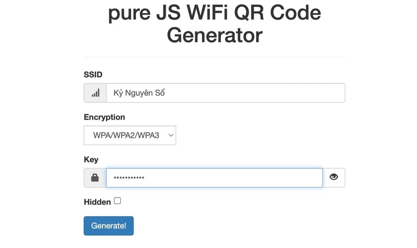 qr-code-mat-khau-wifi Tạo QR Code có chứa mật khẩu WiFi. Ảnh: MINH HOÀNG