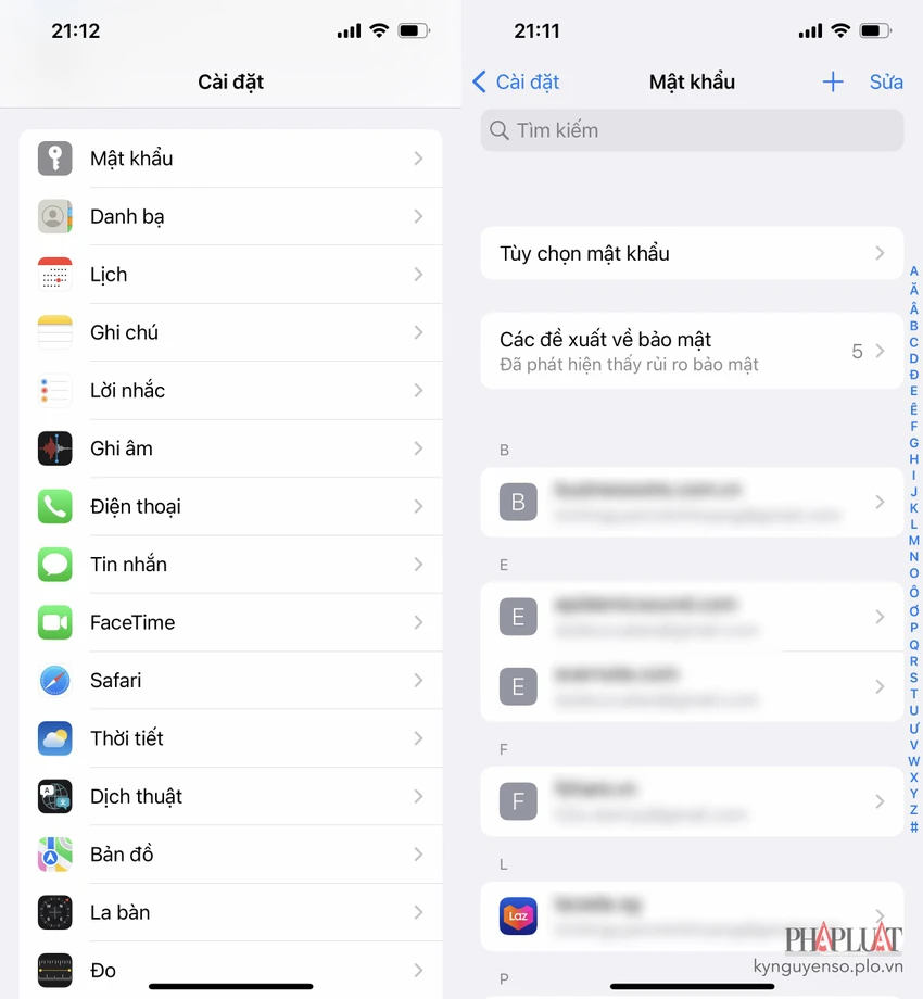 tinh-nang-kiem-tra-mat-khau-bi-ro-ri-tren-iphone Tính năng trên iPhone giúp bạn kiểm tra mật khẩu có bị rò rỉ hay không. Ảnh: MINH HOÀNG