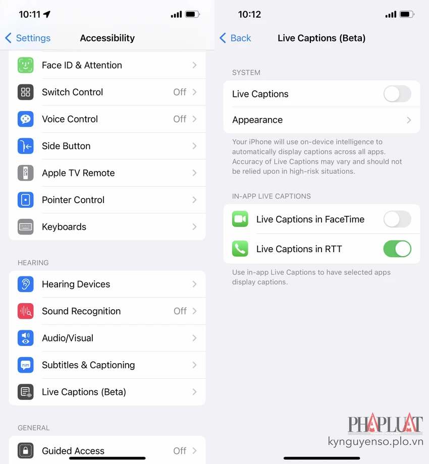 dich-phu-de-truc-tiep-iphone Dịch nội dung trực tiếp nội dung trong video, âm thanh. Ảnh: MINH HOÀNG
