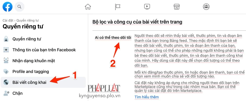 cho-phep-nguoi-khac-theo-doi-tren-facebook Cho phép người khác theo dõi trên Facebook. Ảnh: MINH HOÀNG