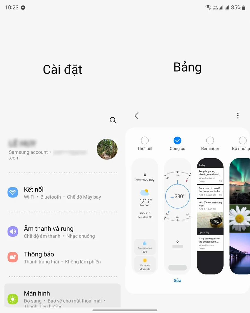 kich-hoat-bang-o-canh-tren-dien-thoai-samsung Cách kích hoạt bảng ở cạnh trên điện thoại Samsung. Ảnh: MINH HOÀNG