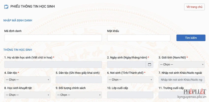 dang-ky-tuyen-sinh-truc-tuyen Kiểm tra lại thông tin và bổ sung thêm các dữ liệu còn thiếu. Ảnh: MINH HOÀNG