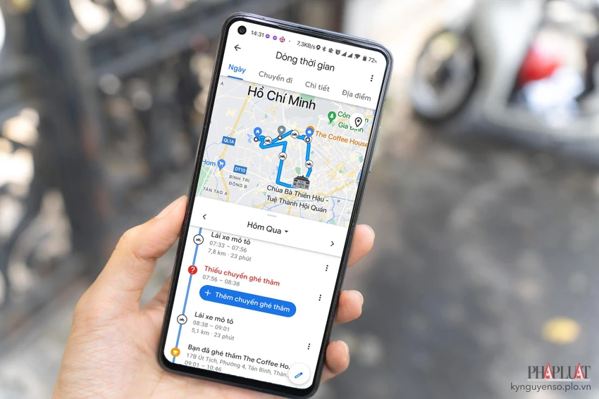 Tính năng lịch sử vị trí của Google có thể hữu ích trong một số trường hợp. Ảnh: MINH HOÀNG
